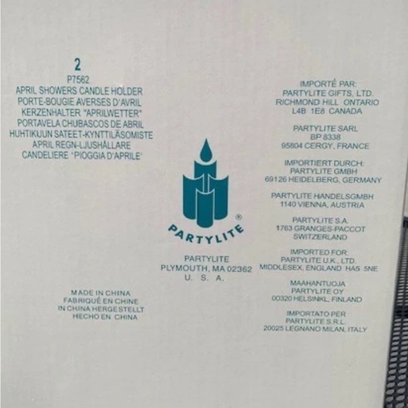 PARTYLITE April Showers umbrella rustic light up outdoor patio candle holder - Picture 4 of 13